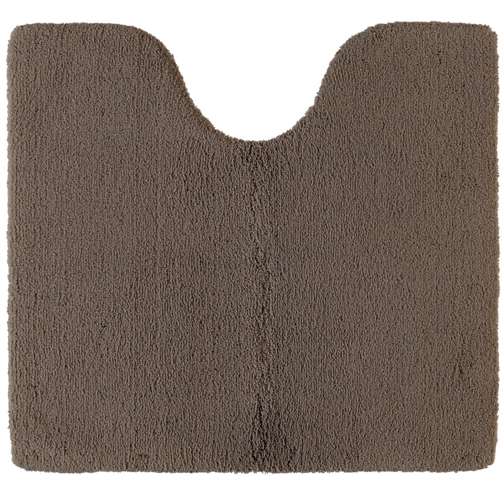 Rhomtuft Square Aspect WC-Vorleger mit Ausschnitt in Taupe: Passender Vorleger für Ihre Toilette.