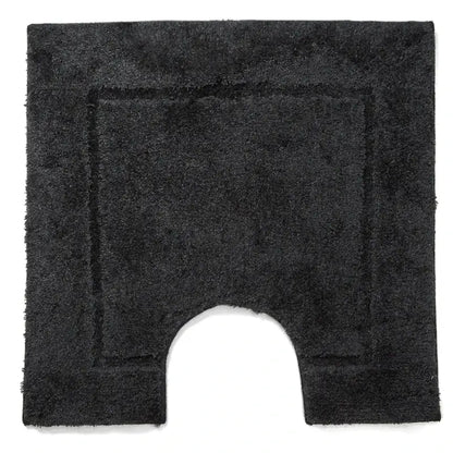 Schwarzer WC-Vorleger Orlando mit Ausschnitt – 60 x 60 cm