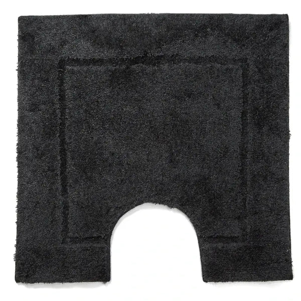 Schwarzer WC-Vorleger Orlando mit Ausschnitt – 60 x 60 cm
