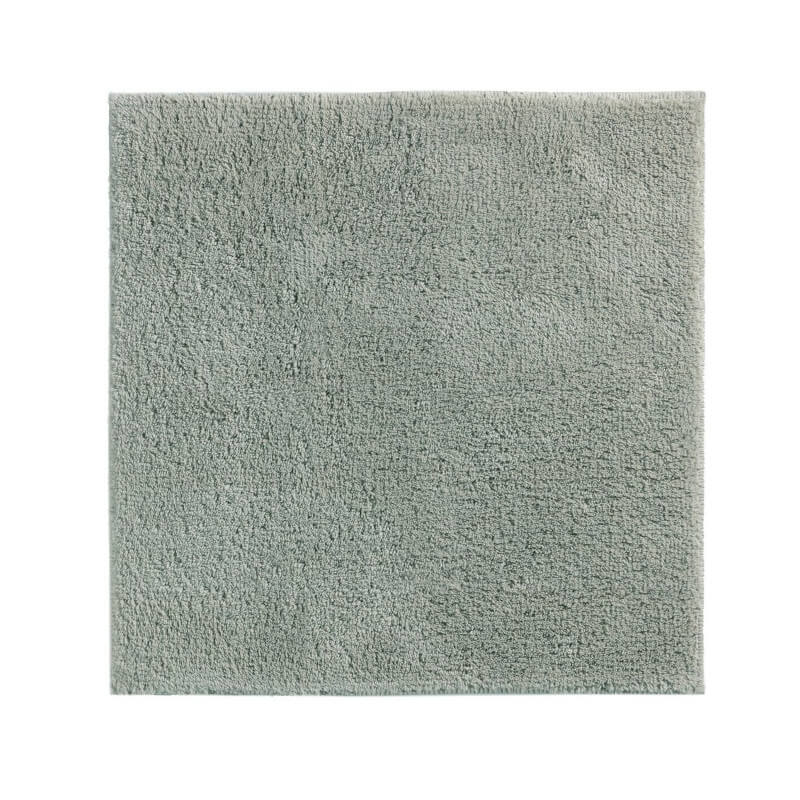 Quadratische Badematte in frischem Sea Green (Grün), speziell als WC-Vorleger, rutschfest und aus Baumwolle.