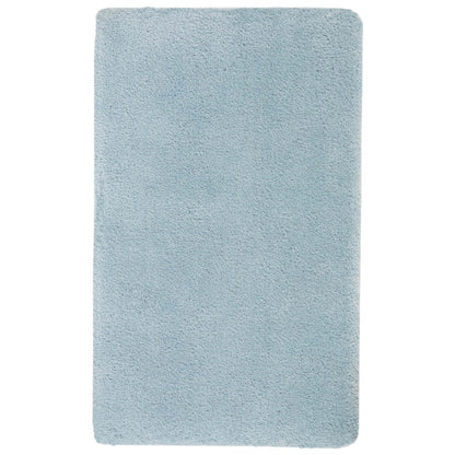 Weicher Badteppich Mauro in Aquatic Blau Türkis von Aquanova – pflegeleichte Badezimmermatte mit flauschiger Oberfläche für ein modernes Badezimmer.