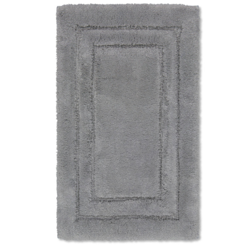 Dunkelgrauer Badteppich mit weichem Hoch-Tief-Flor – Serie Harmony von Luin Living
