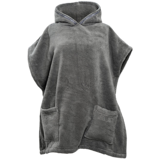 Luin Living SPA Weicher Handtuchponcho, Damen/Herren, Granit/Dunkelgrau: Bequemer Poncho für nach dem Bad.