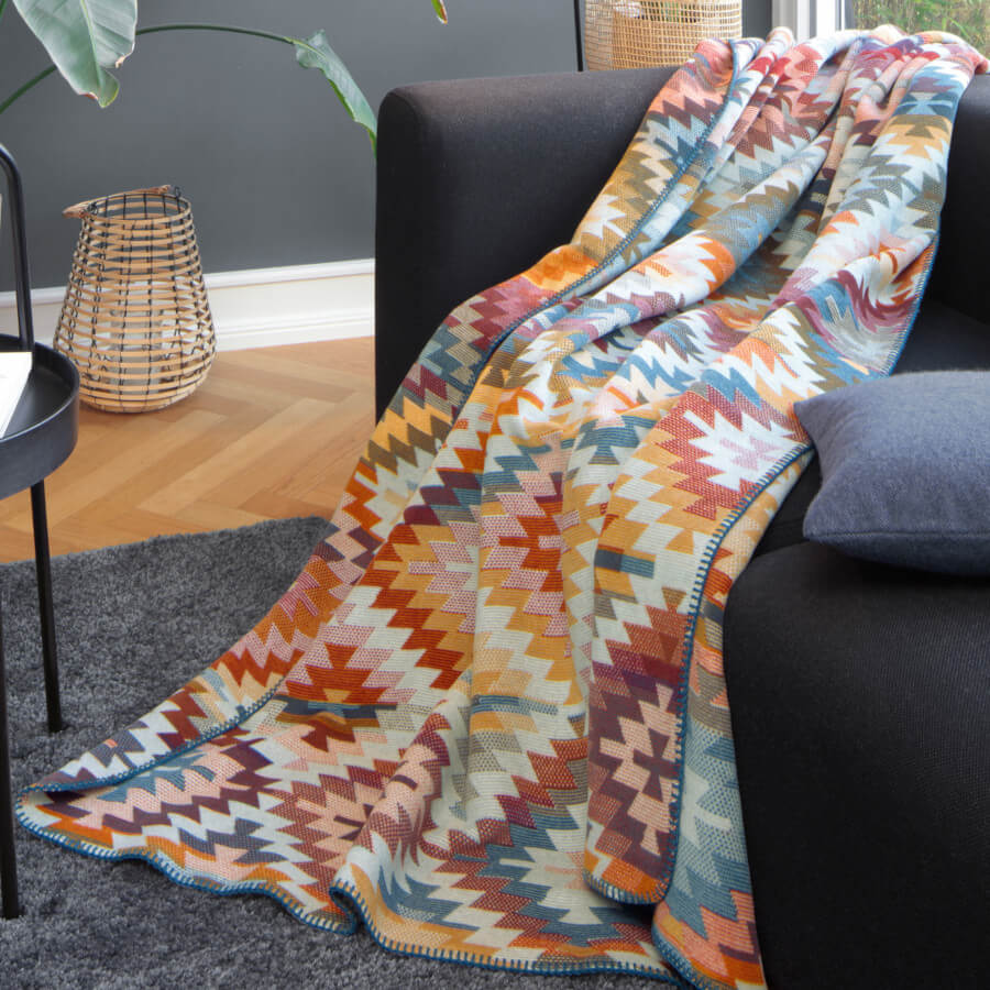 Biederlack Nomad Wohndecke/Couchdecke/Sofadecke, modern, Ethno-Muster: Moderne Decke mit Ethno-Muster für Ihr Zuhause.