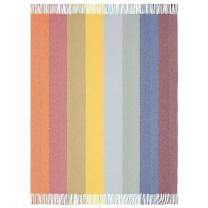 Bunte Wohndecke mit Fransen & Streifen – 130 × 170 cm Colour Lines