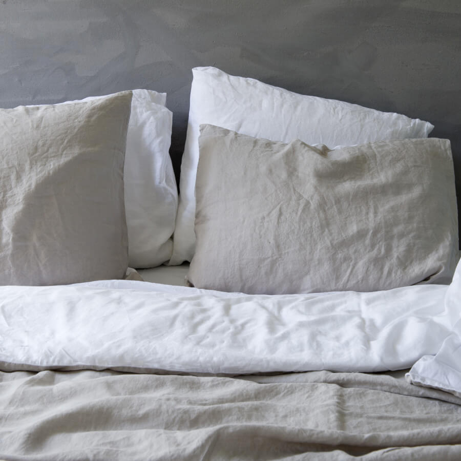 Passion for Linen Belle Zweifarbige Bettwäsche, Leinen-Satin: Elegante Bettwäsche für Ihr Schlafzimmer.